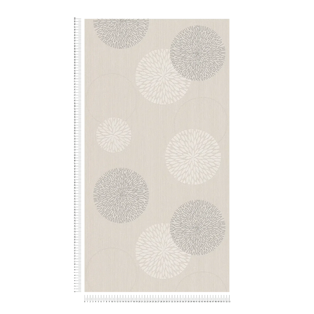 Bēšas tapetes ar smalku ziedu rakstu eleganta un izsmalcināta interjera veidošanai