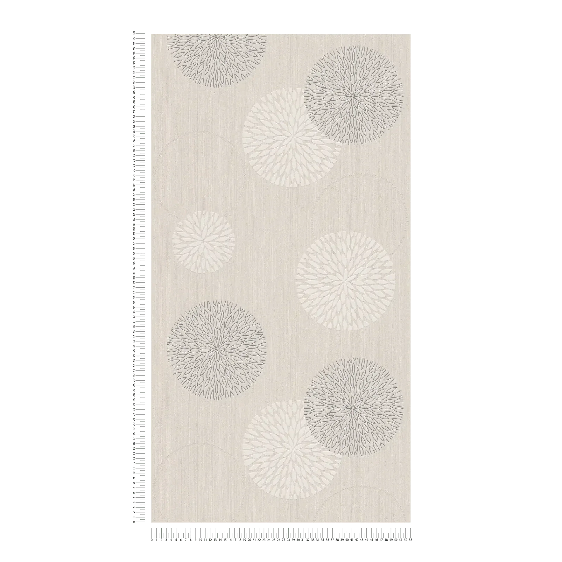 Bēšas tapetes ar smalku ziedu rakstu eleganta un izsmalcināta interjera veidošanai