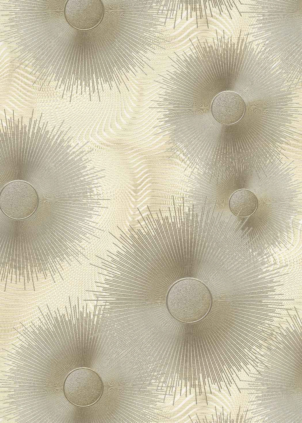Modernas zelta tapetes ar ģeometrisku rakstu un dekoratīviem apļiem, 3706336, kabinetām - interjers 1