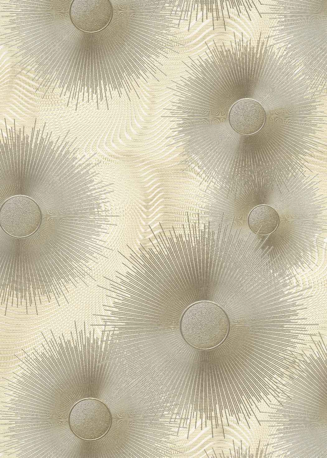 Modernas zelta tapetes ar ģeometrisku rakstu un dekoratīviem apļiem, 3706336, kabinetām - interjers 1