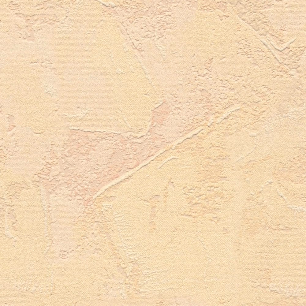 Oranžas apmetuma tapetes ar tekstūru siltai un dzīvīgai telpas atmosfērai