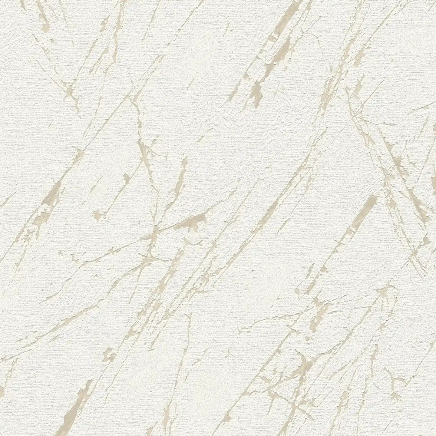 Baltas tapetes ar zeltainu spīdumu klasiskam un greznam interjeram