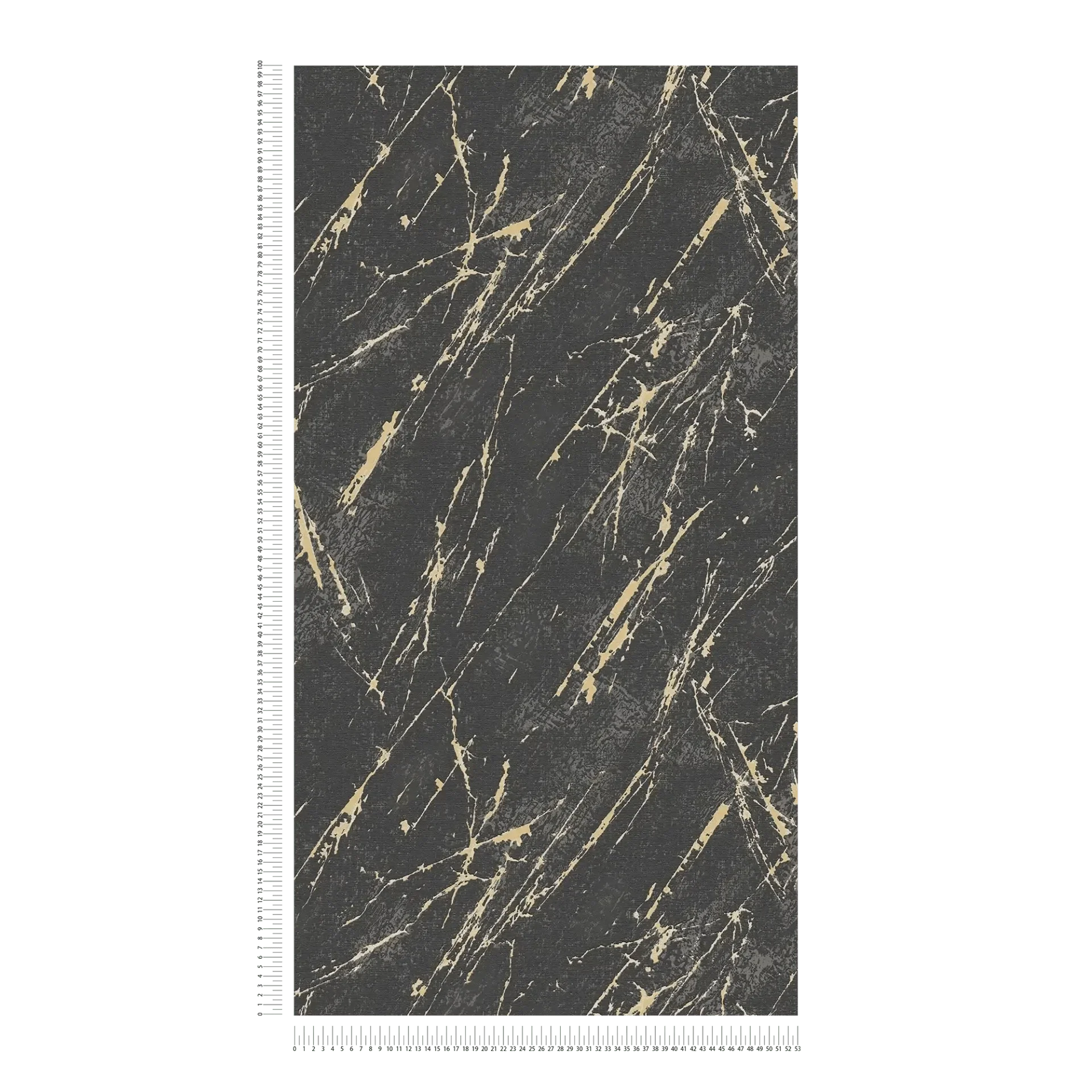 Melnas tapetes ar zelta efektu greznam un luksusa sienas dizainam