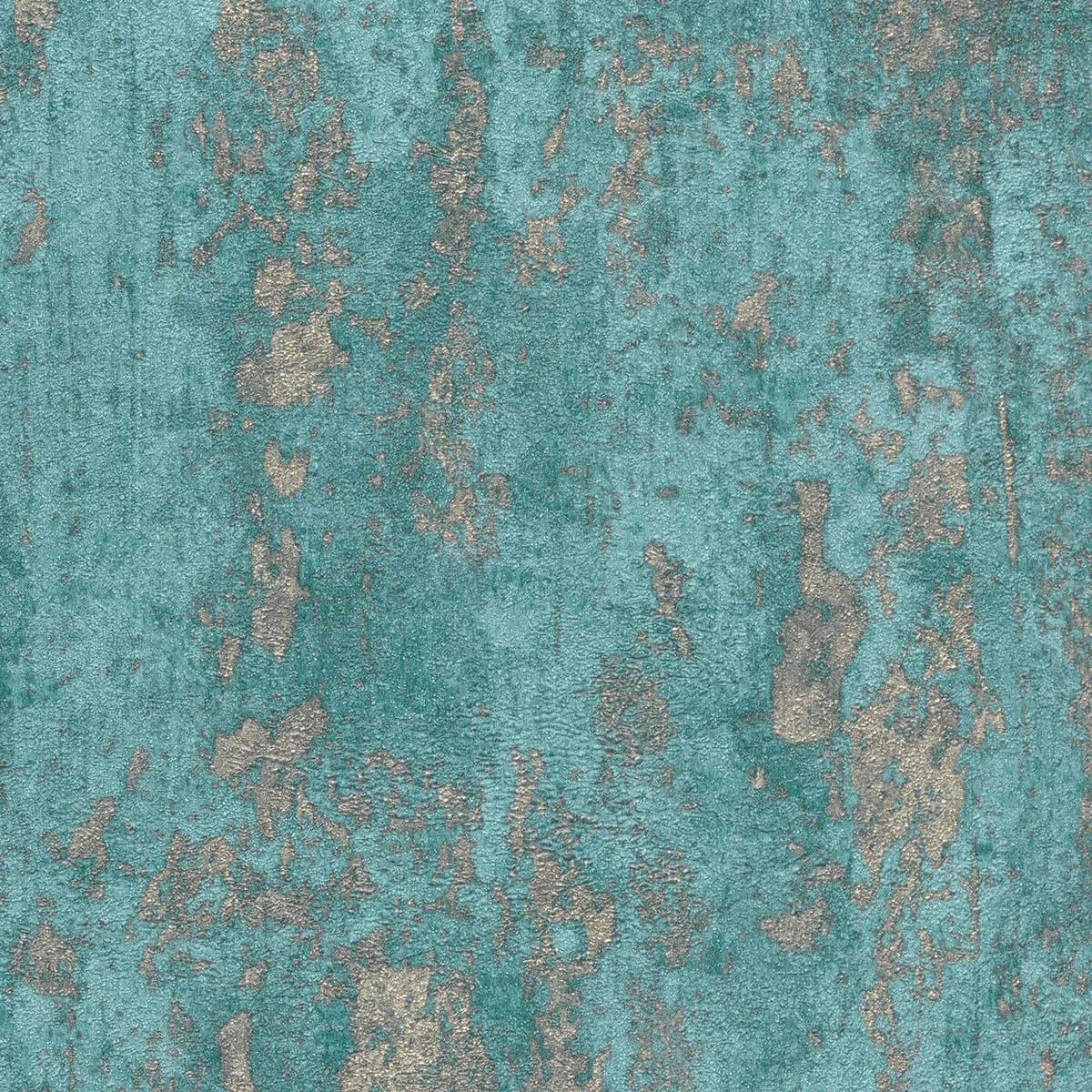 Tirkīza un zelta tapetes ar apmetuma spīdumu – luksusa sienu dekorācija  