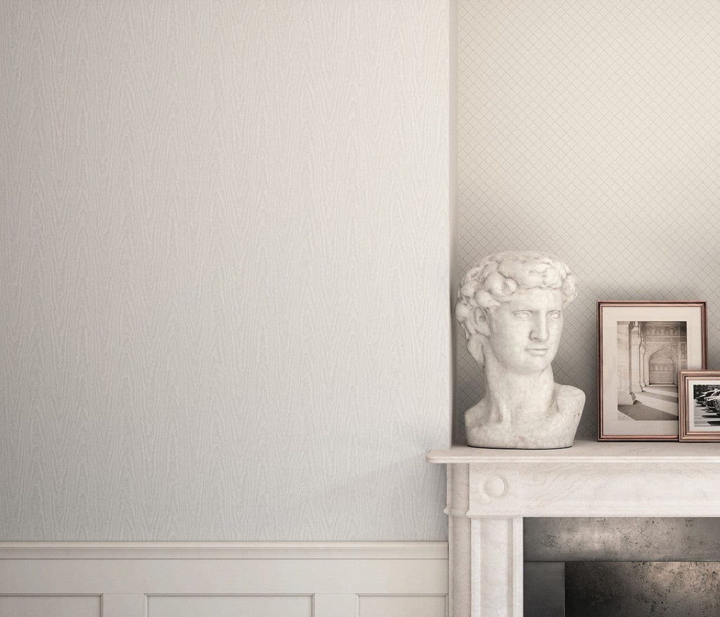 Gaiši pelēkas tapetes ar maigu moirē efektu mūsdienīgām telpām, 3732013, guļamistabai - interjers 4