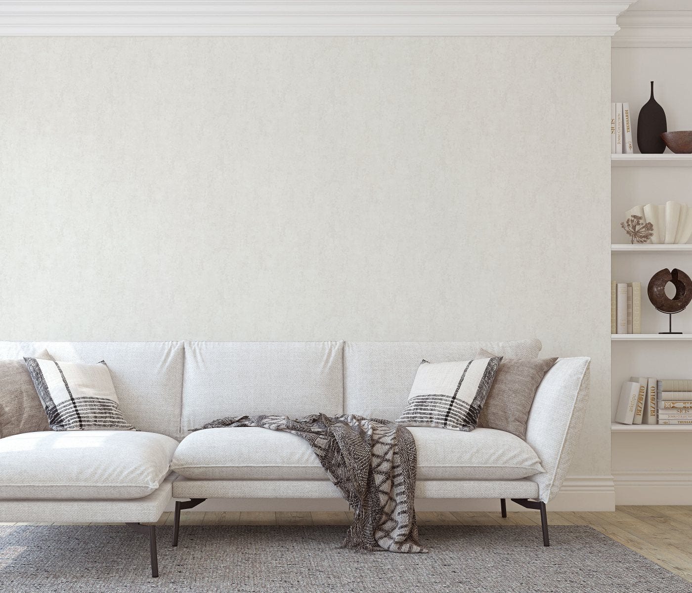 Dizaina tapetes ar detalizētu tekstūru, kas piešķir sienām dabisku dziļumu, 3752326, skats interjerā 5