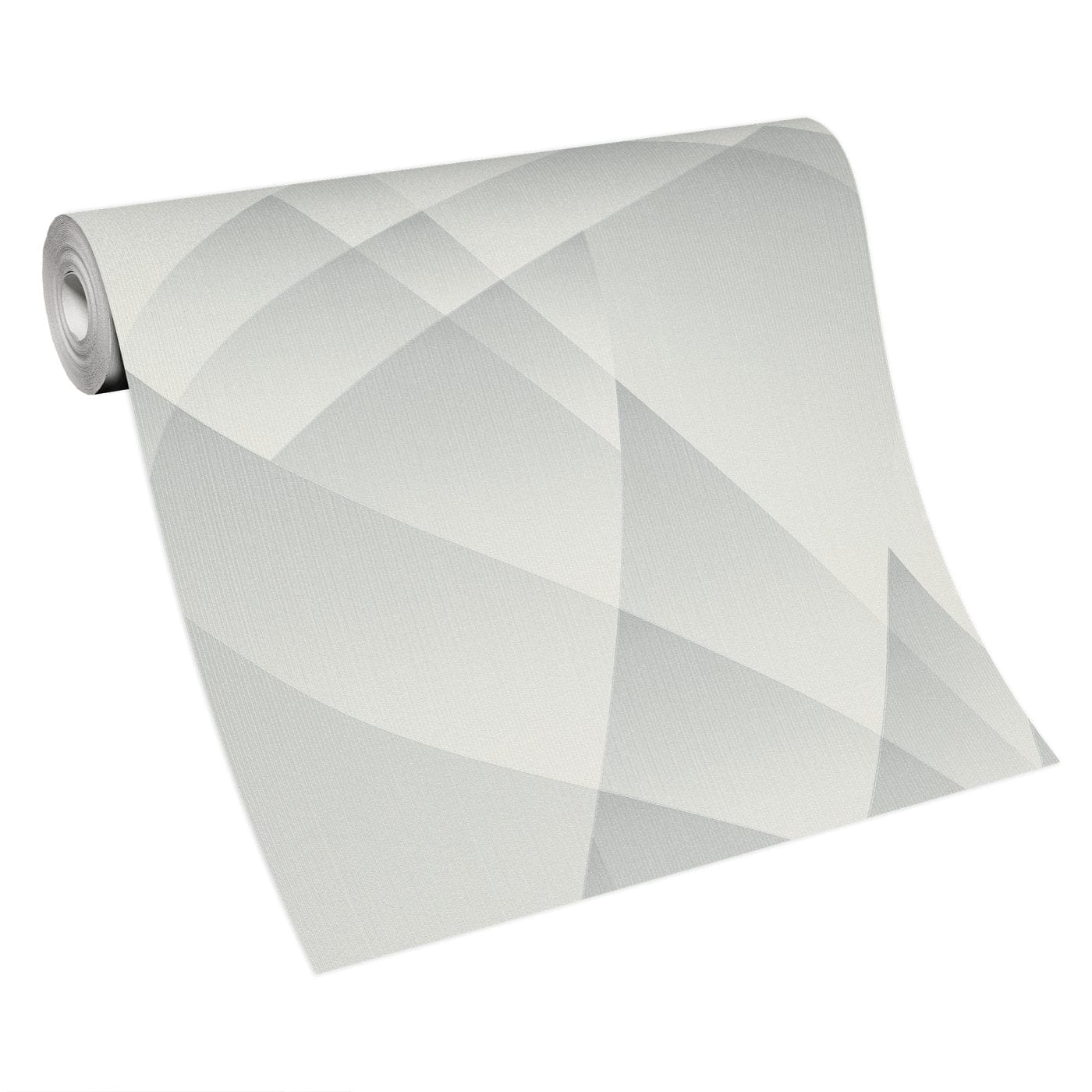 Gaiši pelēkas tapetes ar minimālistisku ģeometrisku rakstu, 3752167, skats interjerā 5