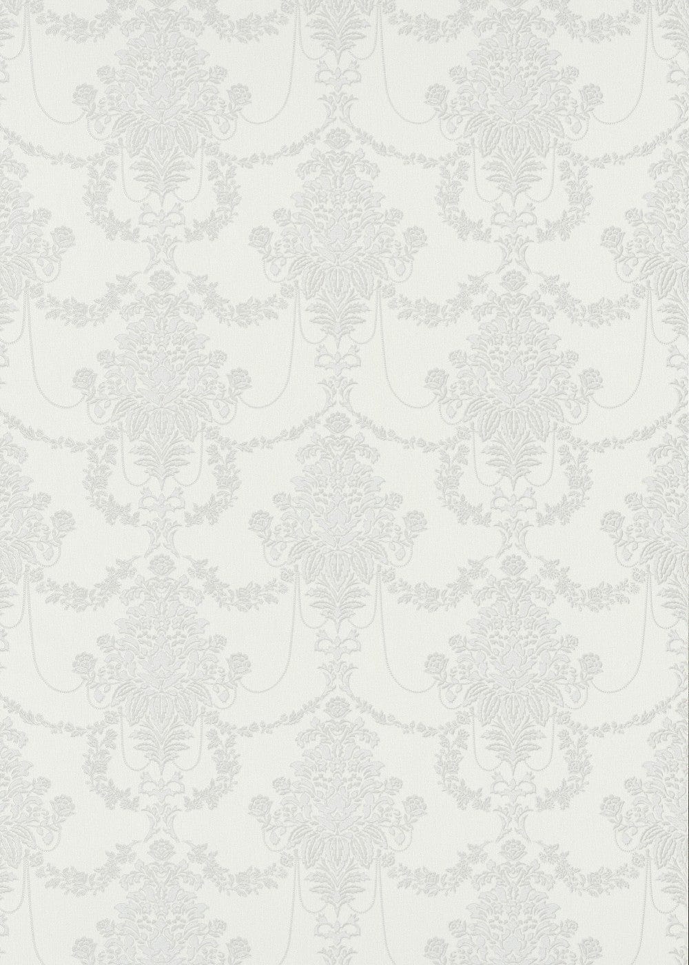 Elegantas gaiši pelēkas tapetes ar ziedu rakstu, ar spīdumu, 3731173, viesistabai - interjers 5