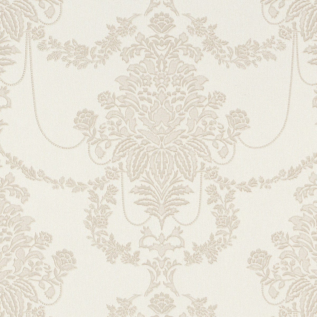 Tapetes ar ziedu rakstu un perlamutra spīdumu krēmkrāsā, 3731136, viesistabai - interjers 1