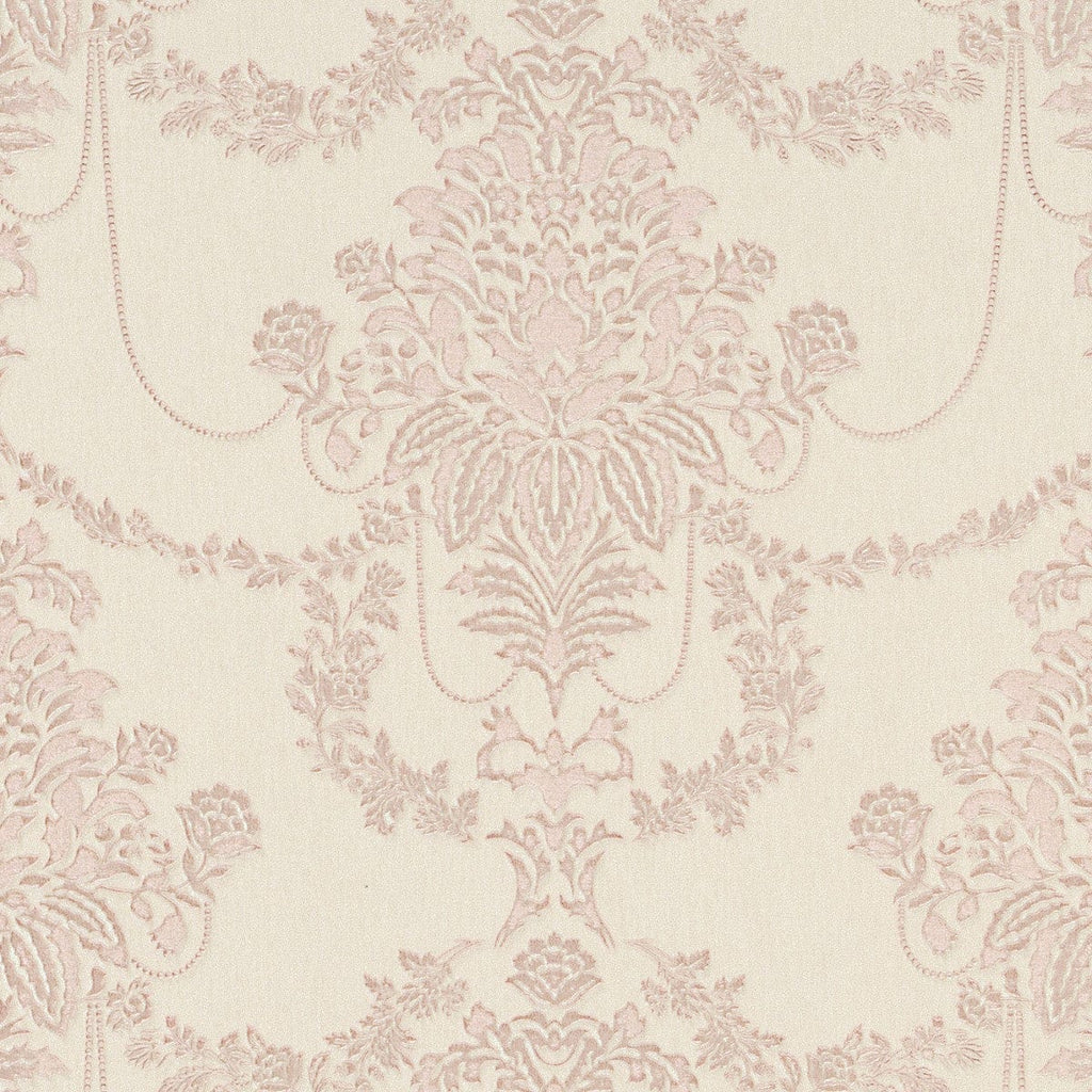 Rozā toņu tapetes ar elegantu ziedu rakstu, perlamutra, 3731141, viesistabai - interjers 1