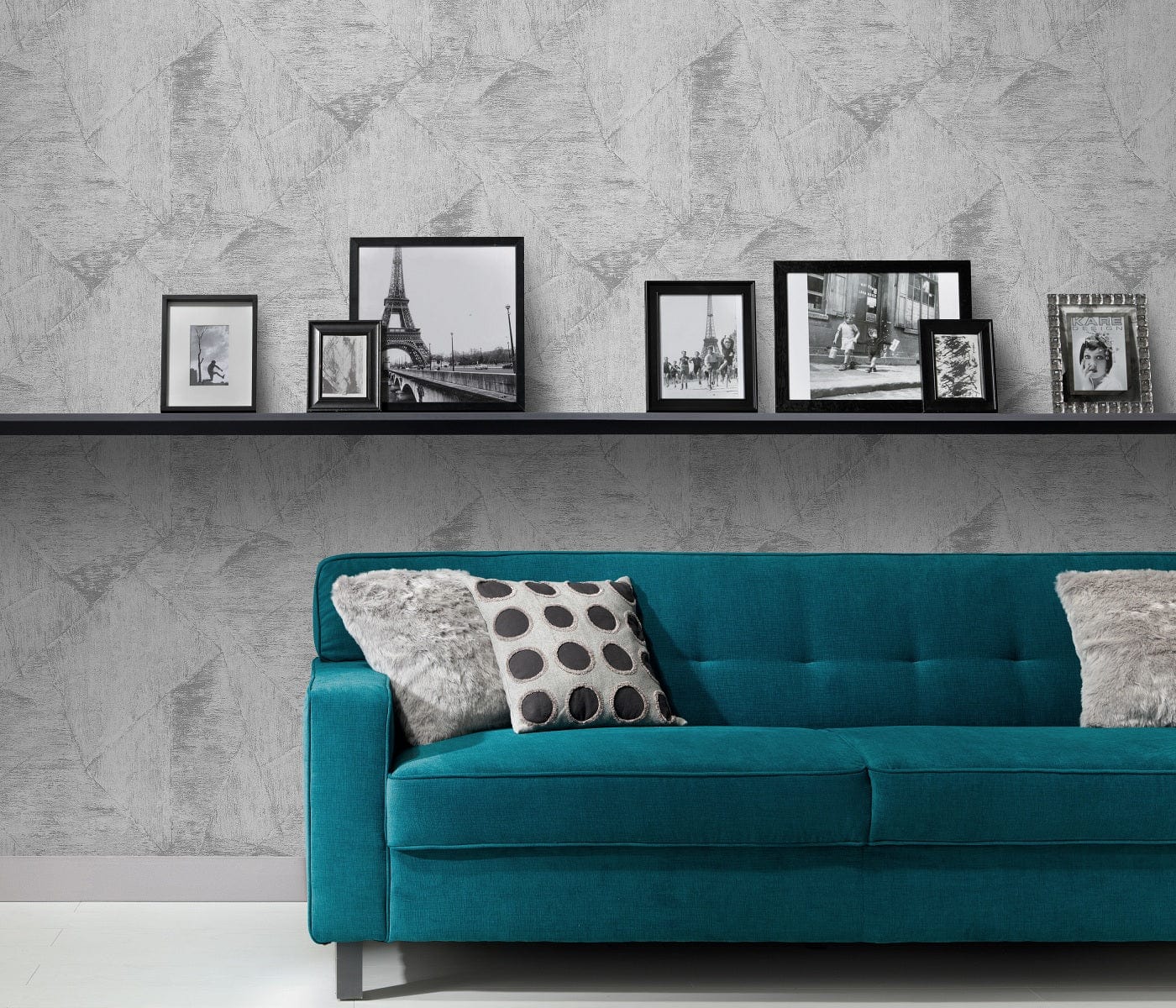 Tumši pelēkas ģeometriskās tapetes dziļuma un modernisma efektam, 3737346, showroom 3