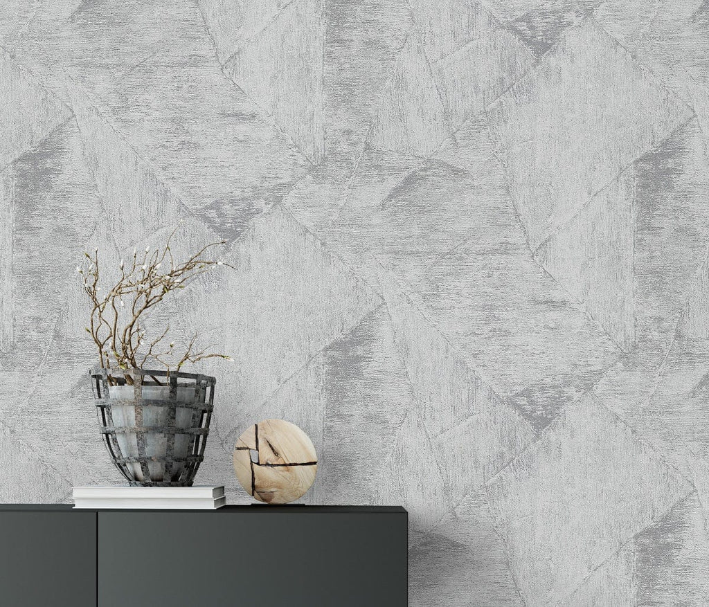 Tumši pelēkas ģeometriskās tapetes dziļuma un modernisma efektam, 3737346, showroom 2