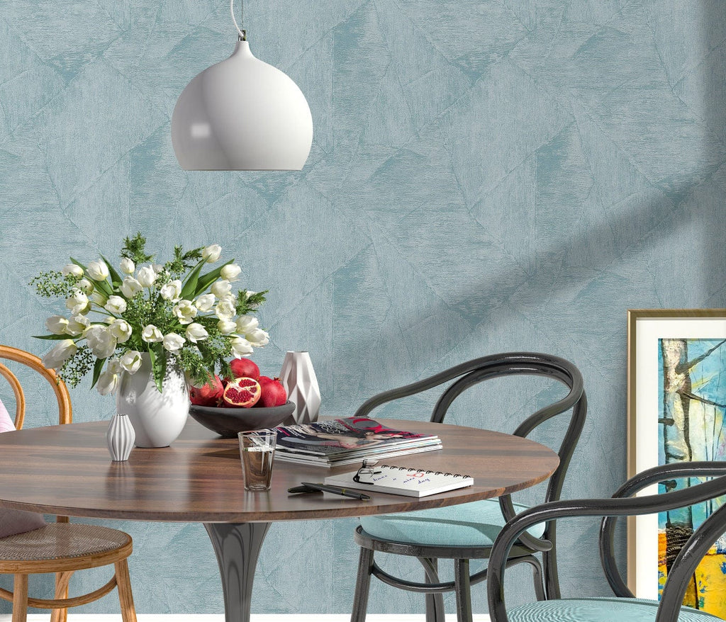 Tumši zilas ģeometriskas tapetes dramatiskam un stilīgam noformējumam, 3737356, showroom 3