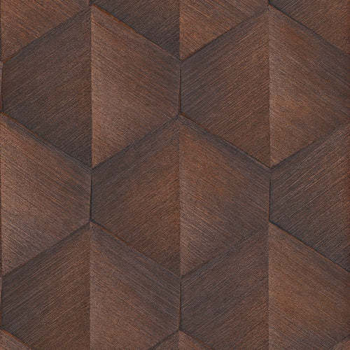 3D grafiskā dizaina tapetes bronzas un brūnā tonī, ideālas elegantam interjeram, 3751370, skats interjerā 1