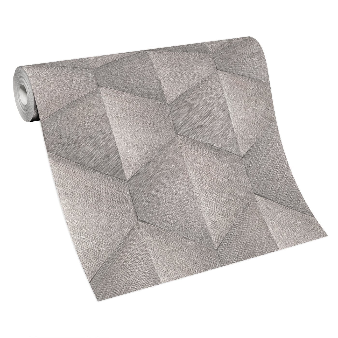 Taupe toņu 3D tapetes ar mūsdienīgu grafisko dizainu, piešķir telpai eleganci, 3751356, skats interjerā 5