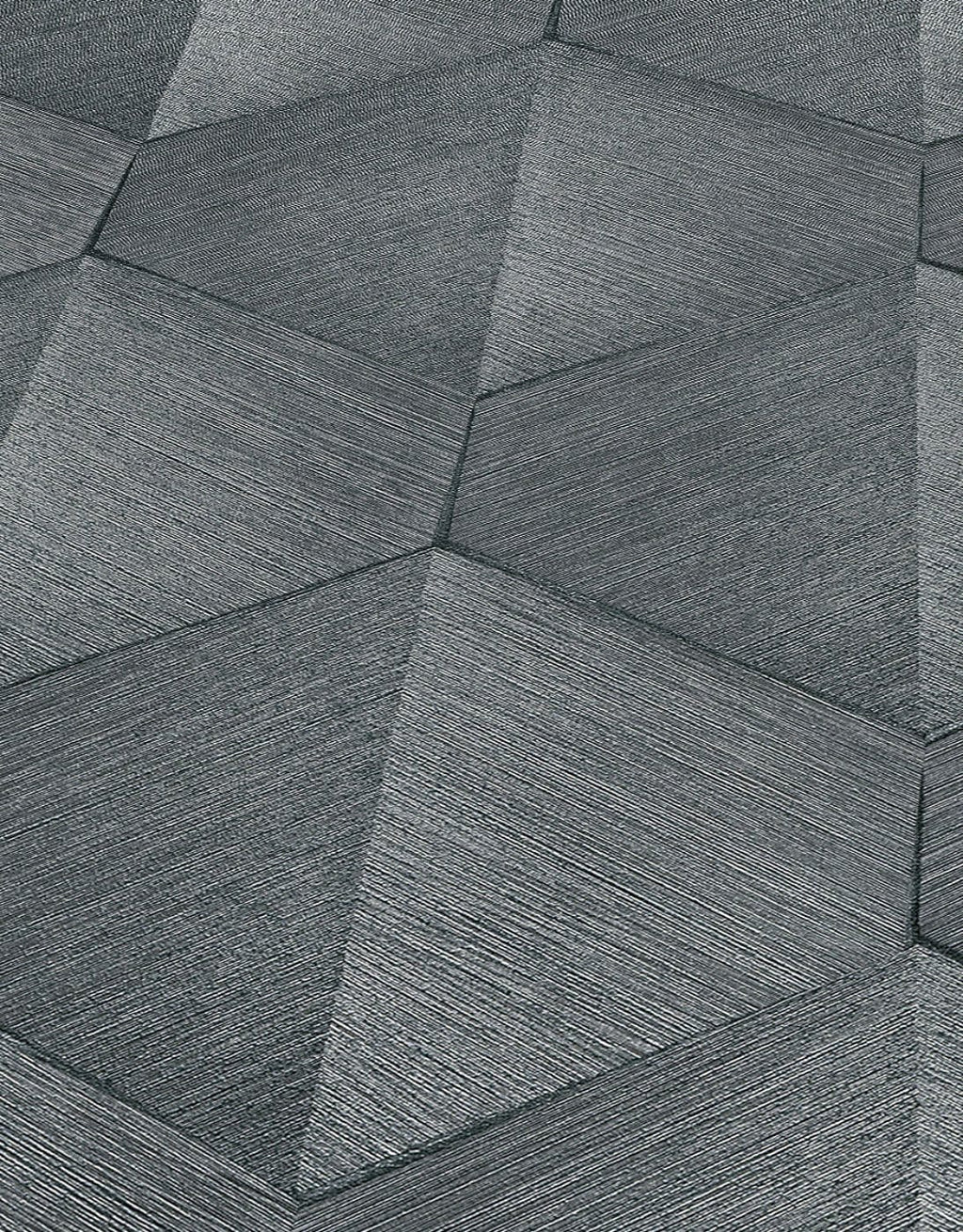 Tumši pelēkas 3D tapetes ar grafisko dizainu dziļuma un modernisma efektam, 3751322, showroom 4