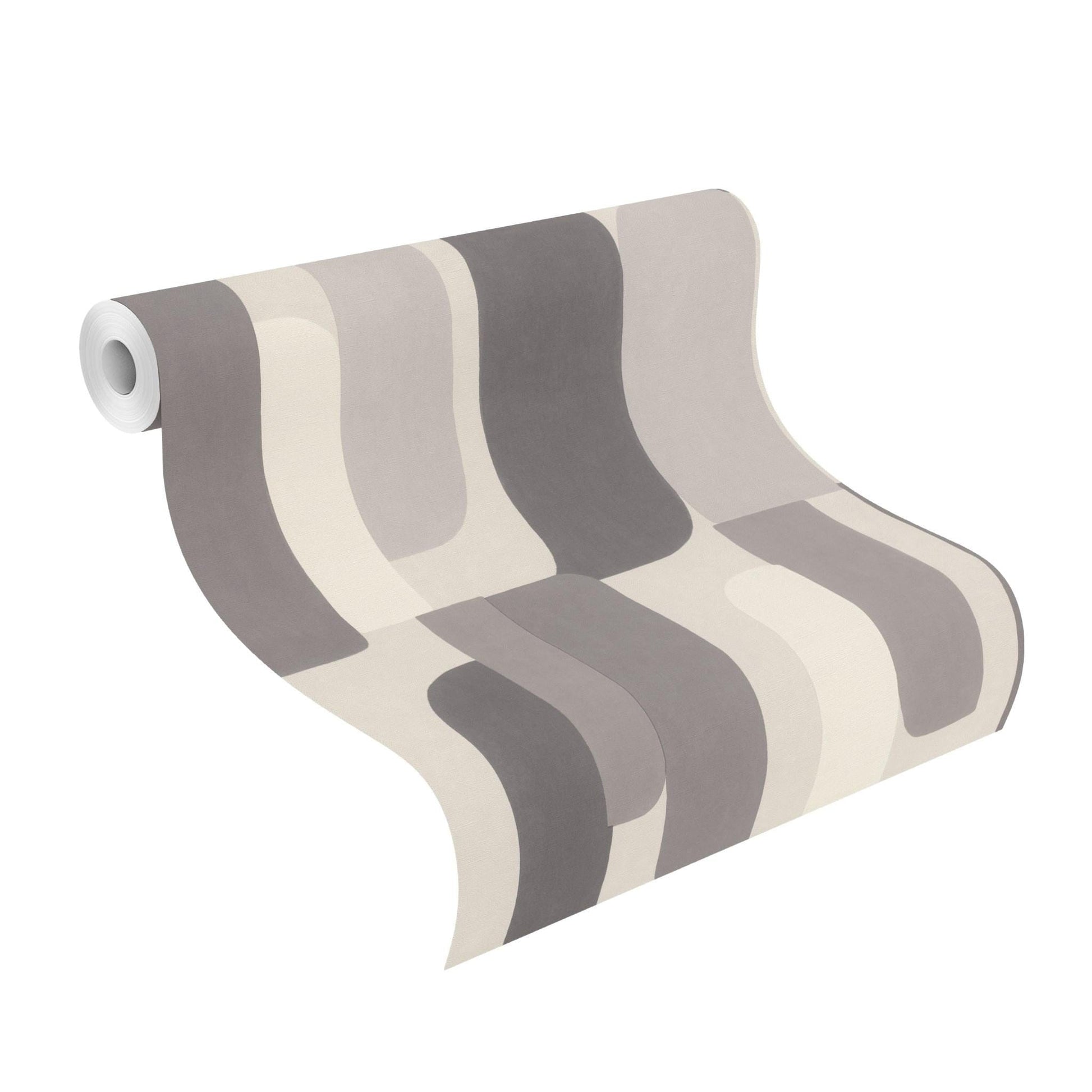 Tapetes ar grafisku rakstu pelēkā un taupe krāsā, RASCH,  330502, Paraiso