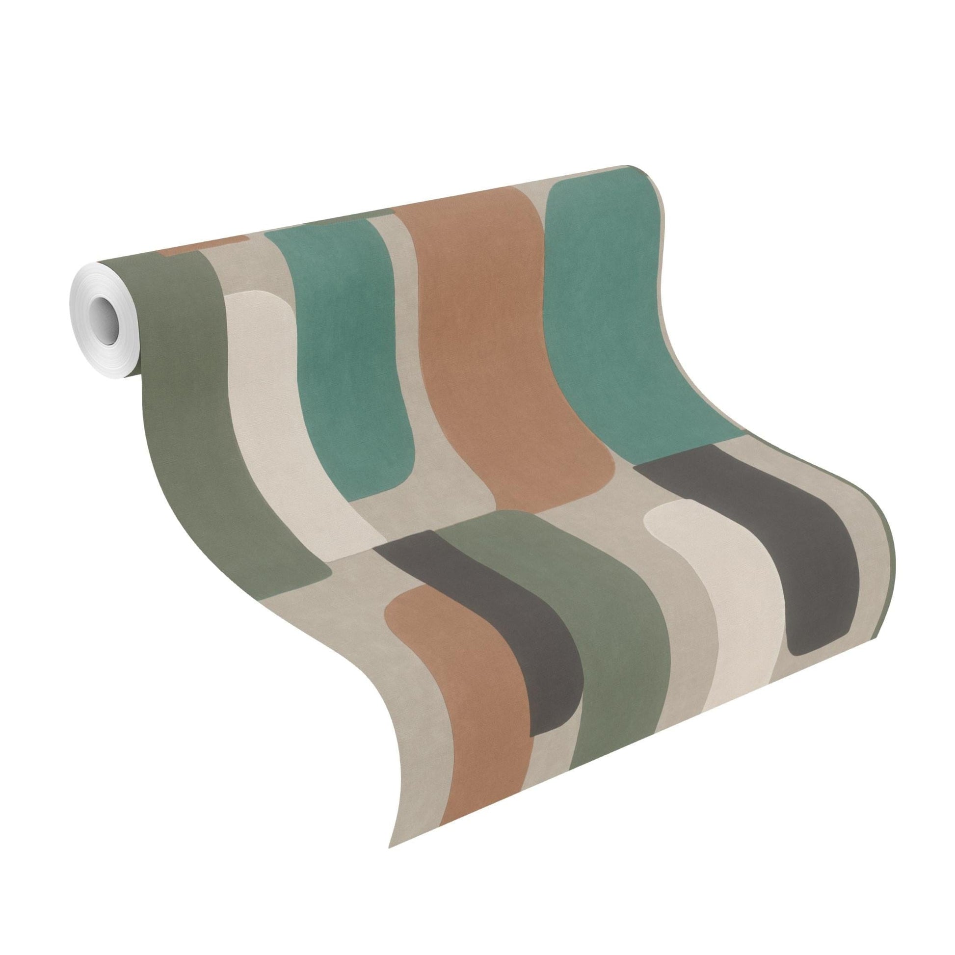 Grafiskā raksta tapetes ar retro stilu, RASCH, 330526, Paraiso