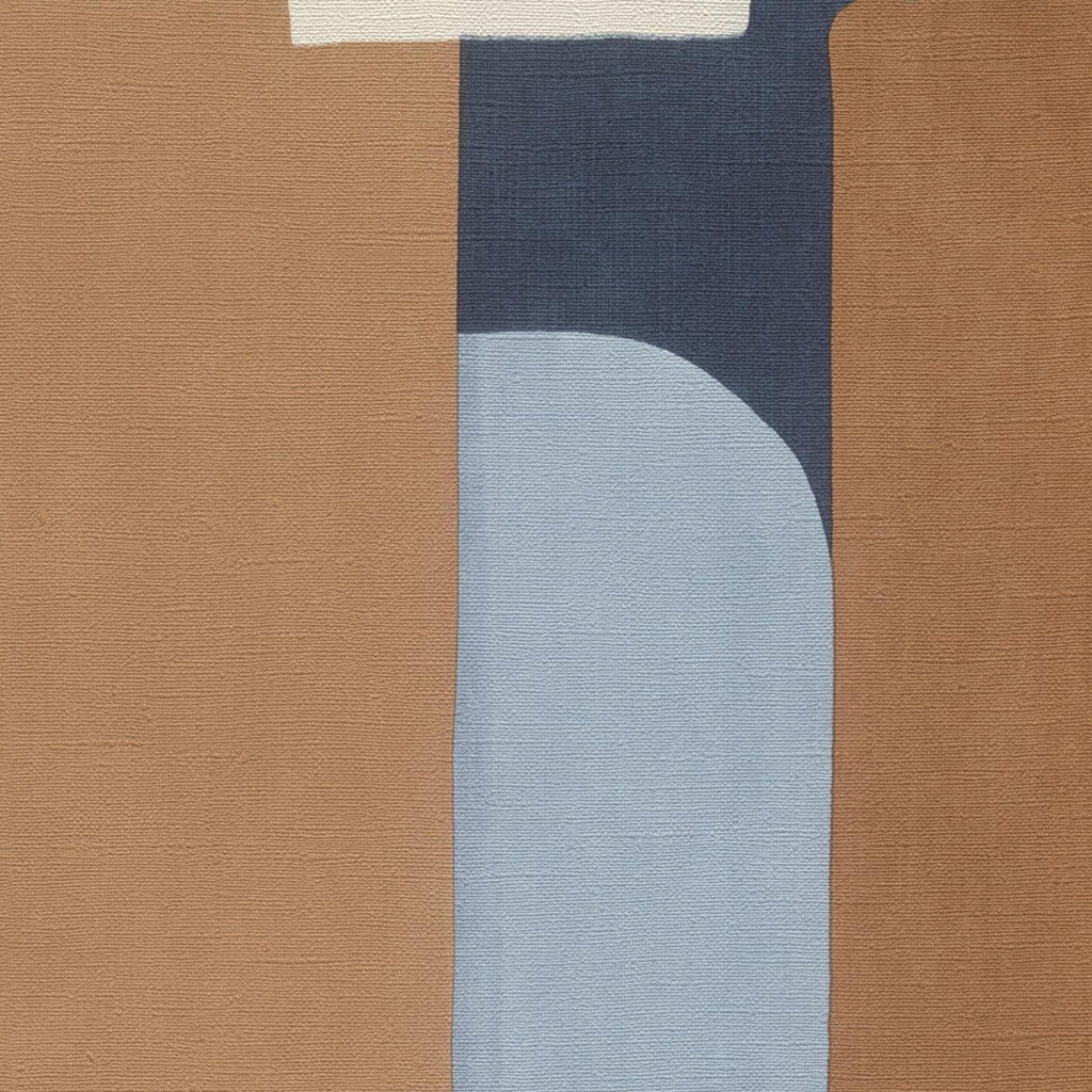 Grafiskā raksta tapetes, zilā un oranžā krāsā, RASCH, 330519, Paraiso