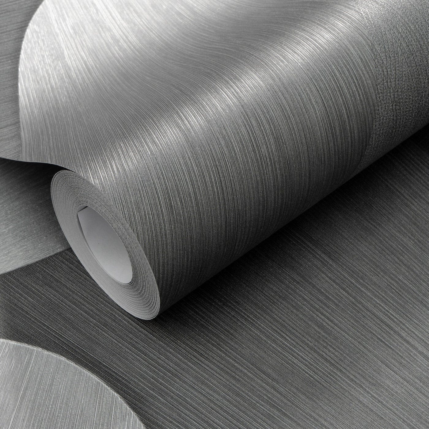 Modernas tapetes ar izliektām 3D formām sudraba un pelēkā krāsā 3763631