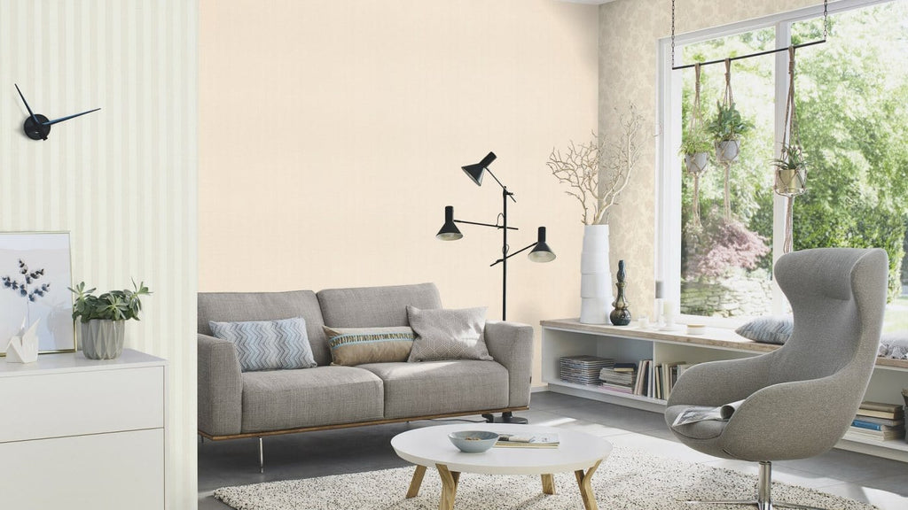 Tapetes ar izšūta ornamenta efektu, maigi rozā krāsā, RASCH, 570243, Trianon XIII