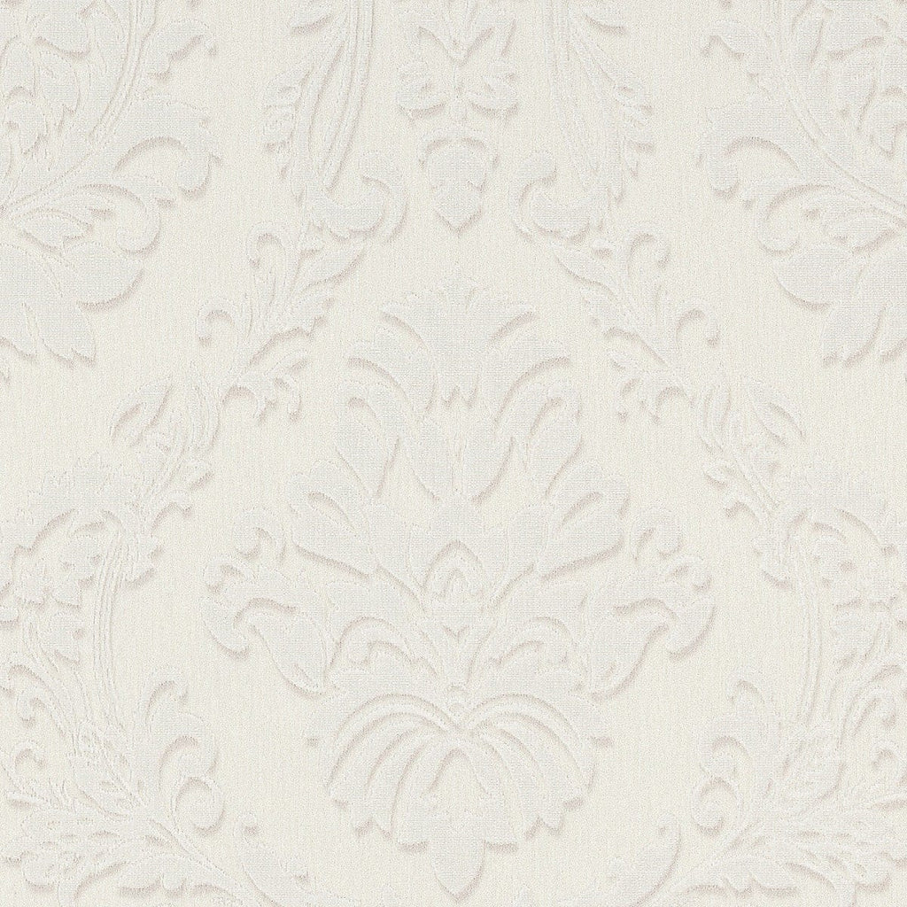 Gaišas tapetes ar klasisku damaskas motīvu un satīna izskatu, 3731316, viesistabai - interjers 4