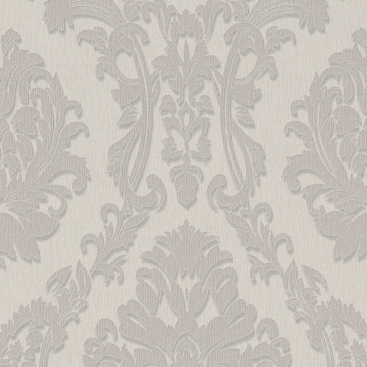 Pelēka un taupe krāsas tapetes ar satīna damaskas rakstu, 3731345, viesistabai - interjers 1
