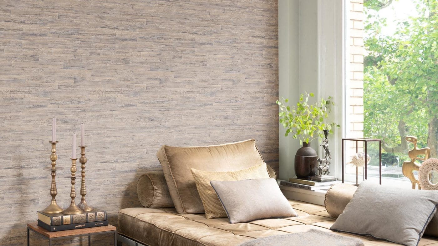 Koka dēlīšu tekstūras tapetes, stilīgā brūnā krāsā, RASCH, 537031, Curiosity