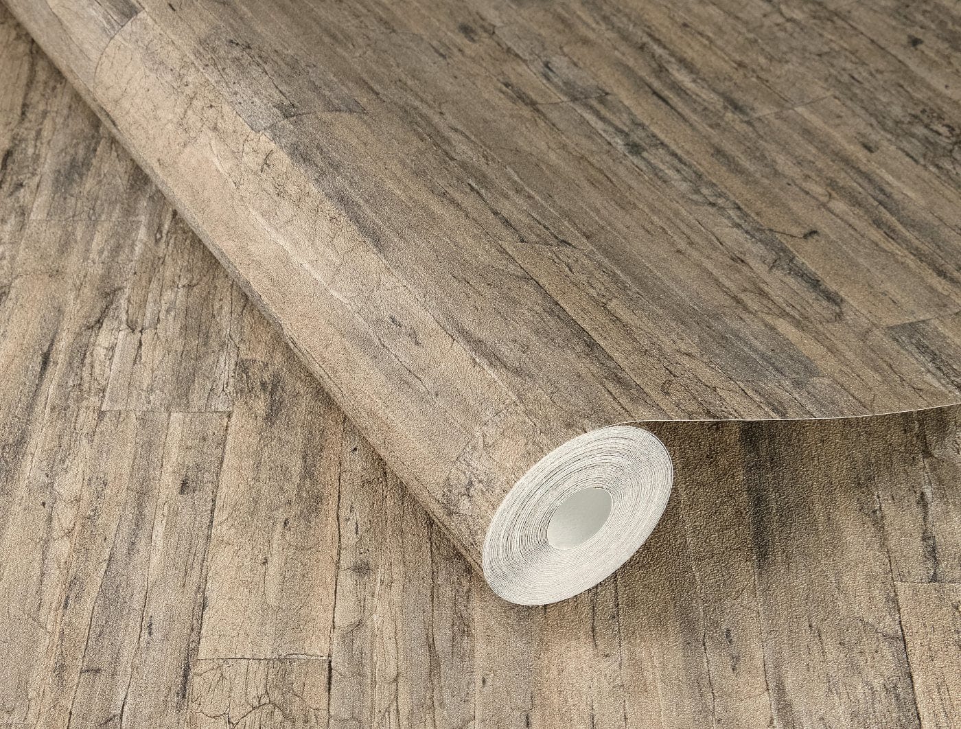 Koka dēlīšu tekstūras tapetes, stilīgā brūnā krāsā, RASCH, 537031, Curiosity