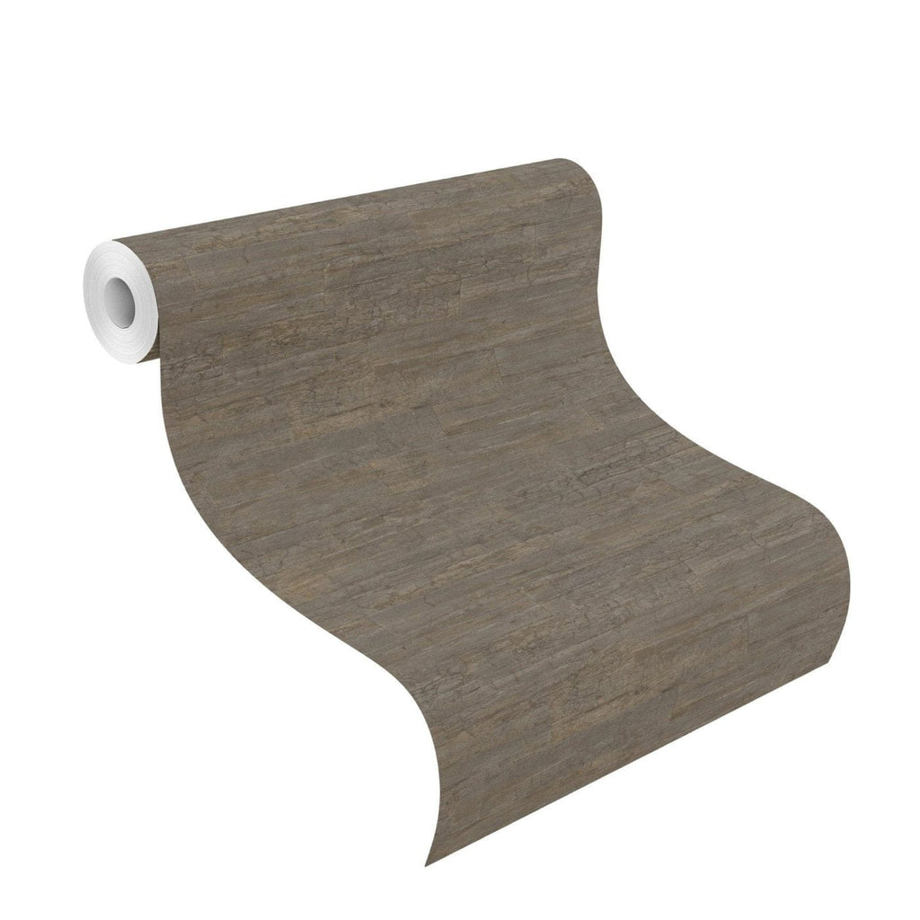 Koka dēlīšu tekstūras tapetes, tumši brūnā krāsā, RASCH, 537055, Curiosity