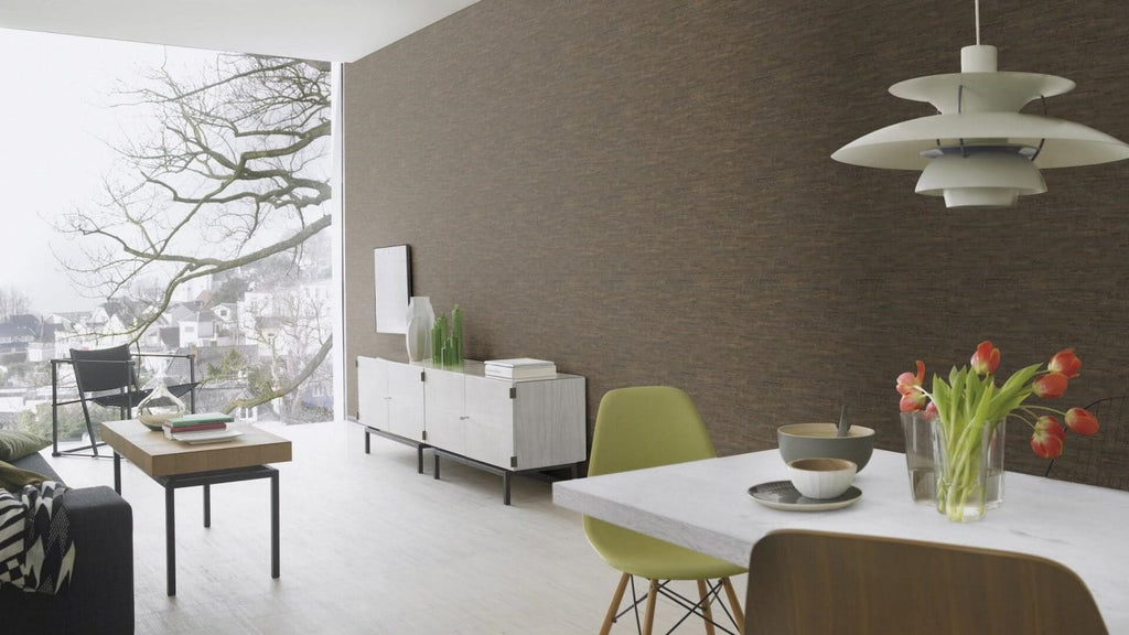 Koka dēlīšu tekstūras tapetes, tumši brūnā krāsā, RASCH, 537055, Curiosity