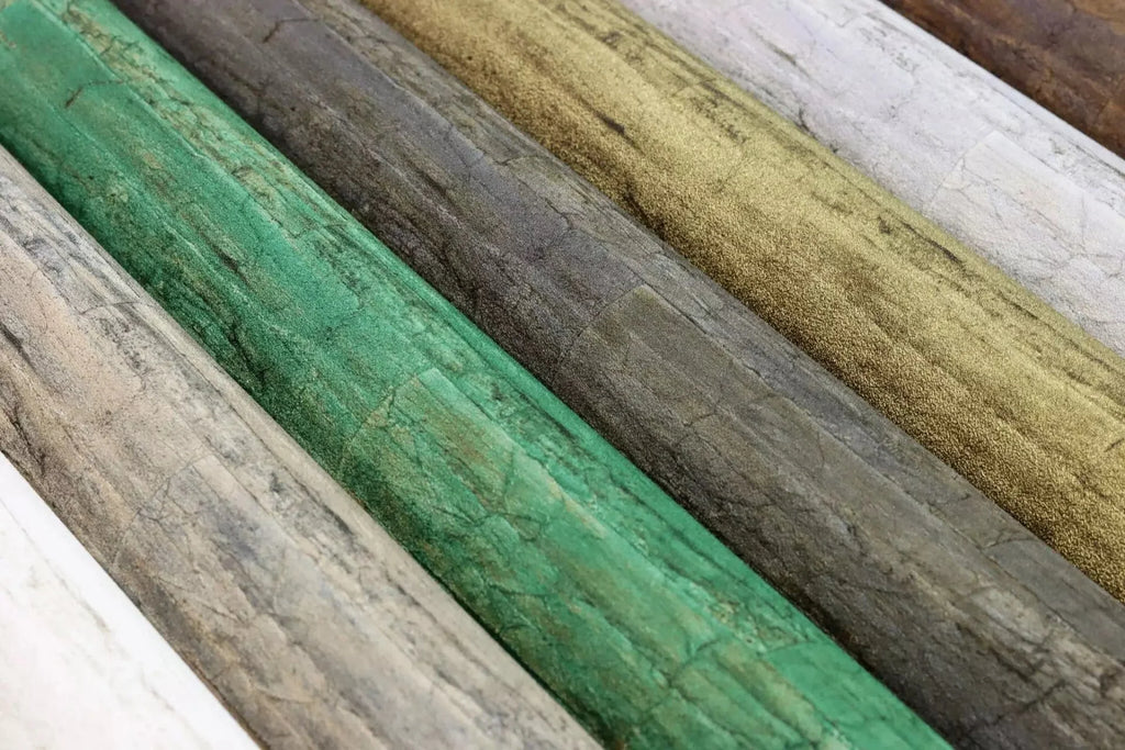 Koka dēlīšu tekstūras tapetes, zaļā krāsā, RASCH, 537048, Curiosity