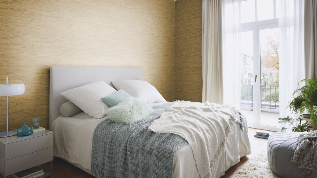 Koka dēlīšu tekstūras tapetes, zeltā krāsā, RASCH, 537079, Curiosity