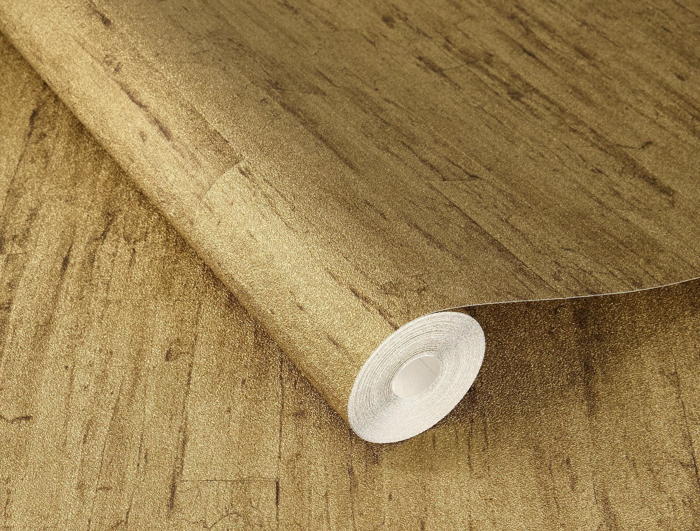 Koka dēlīšu tekstūras tapetes, zeltā krāsā, RASCH, 537079, Curiosity