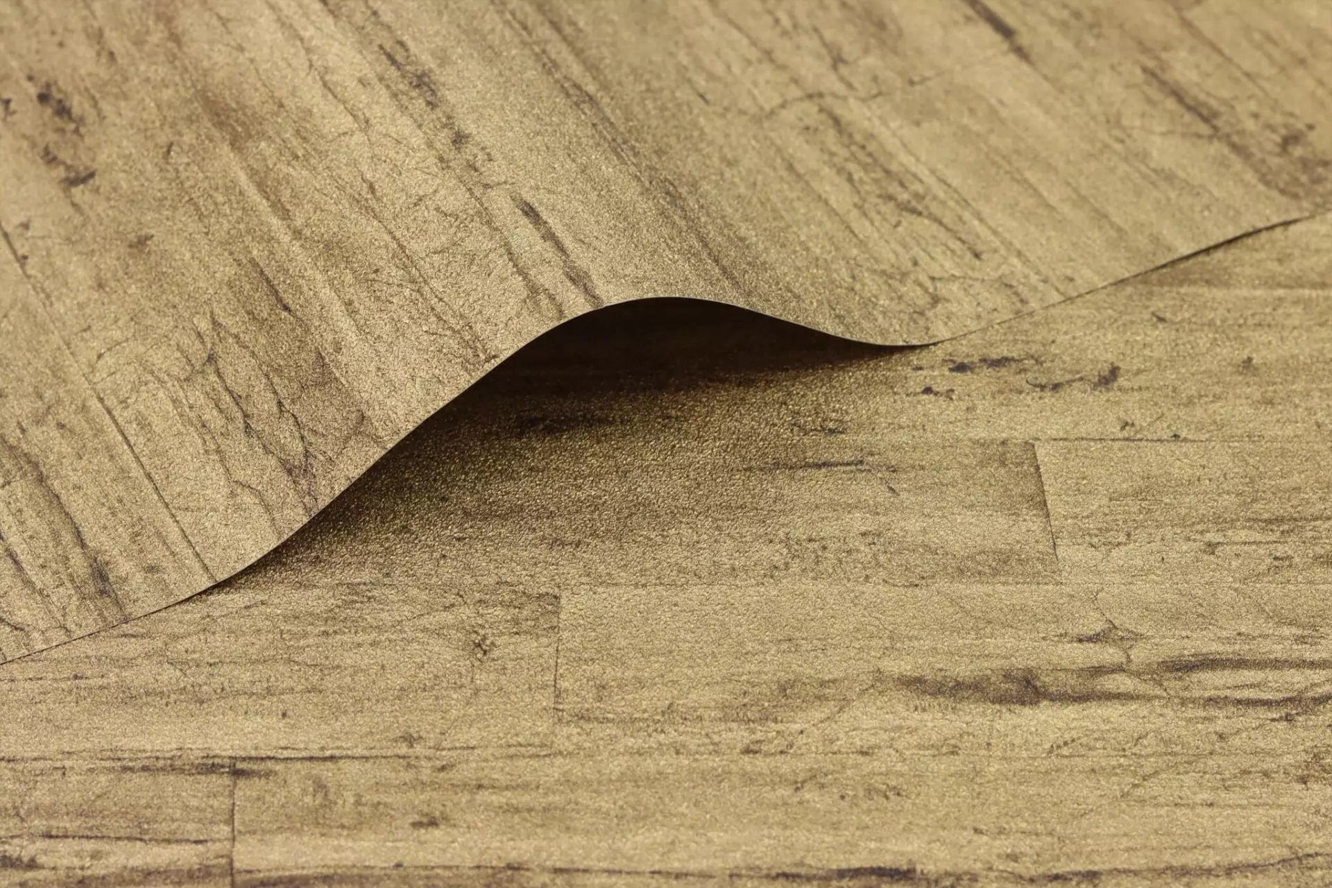 Koka dēlīšu tekstūras tapetes, zeltā krāsā, RASCH, 537079, Curiosity