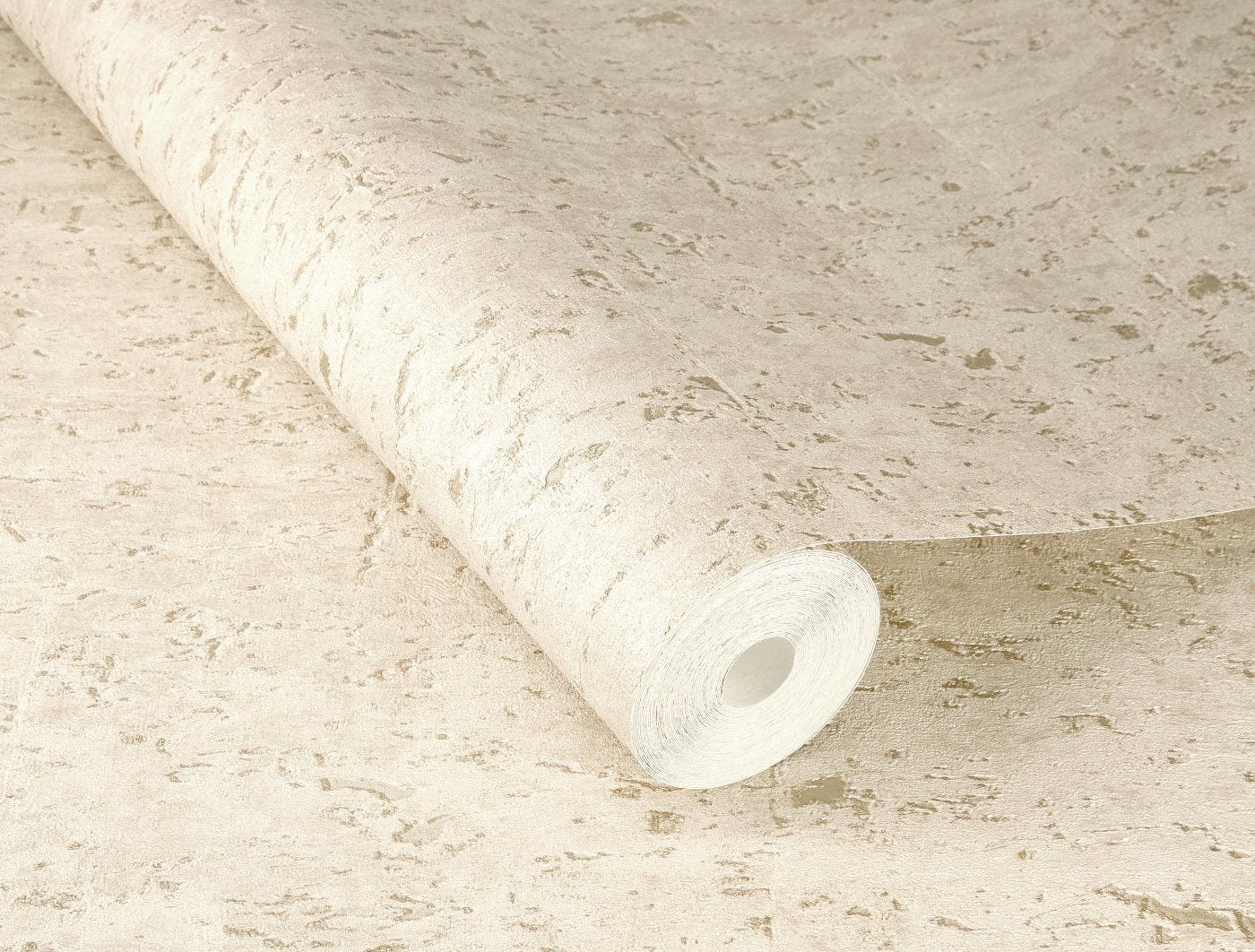 Tapetes ar korķa efektu, bēšā krāsā ar zelta patinu, RASCH, 538328, Curiosity