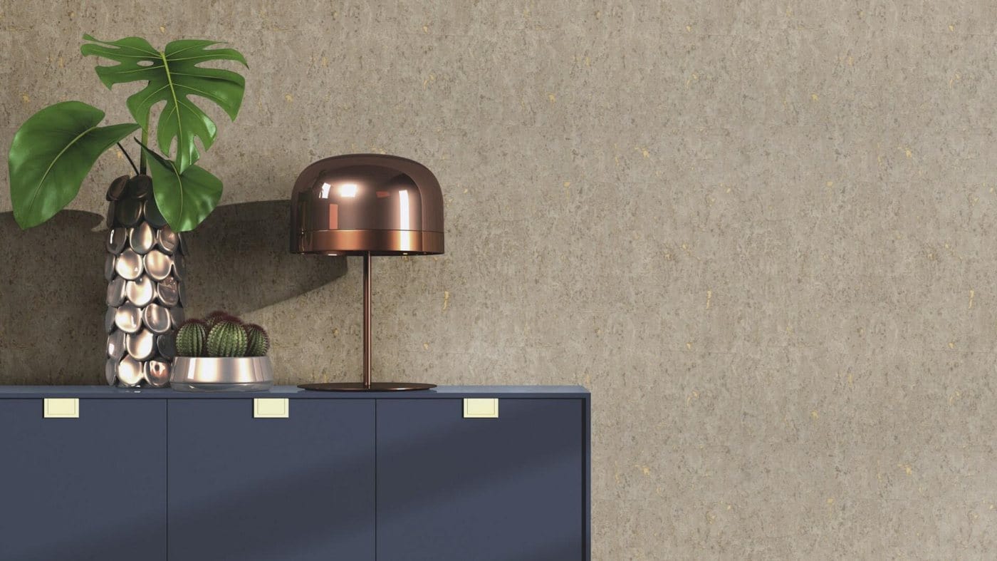 Tapetes ar korķa efektu, brūnā krāsā ar izteiktu patinu, RASCH, 538342, Curiosity