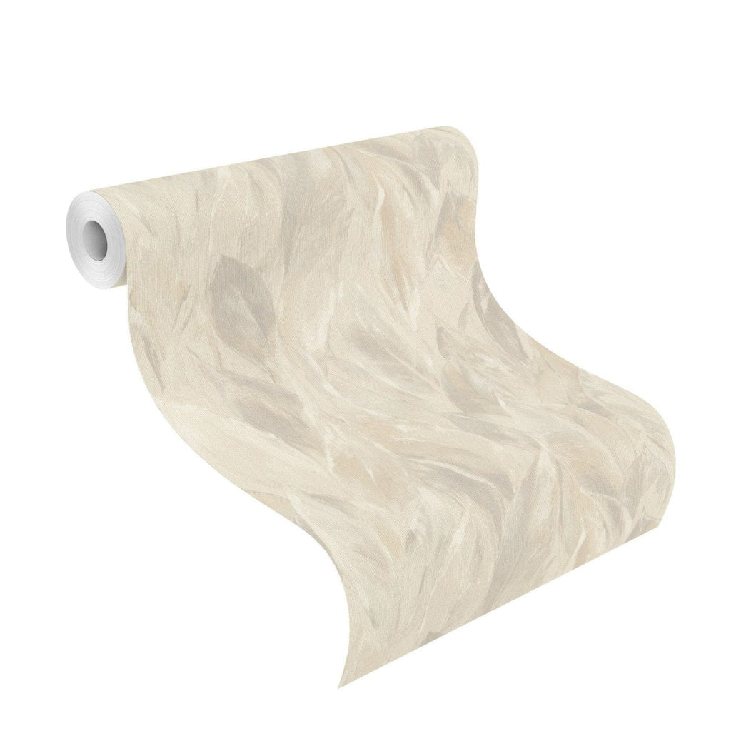 Tapetes ar lapu rakstu uz teksturētas virsmas, siltos toņos, RASCH, 537338, Curiosity