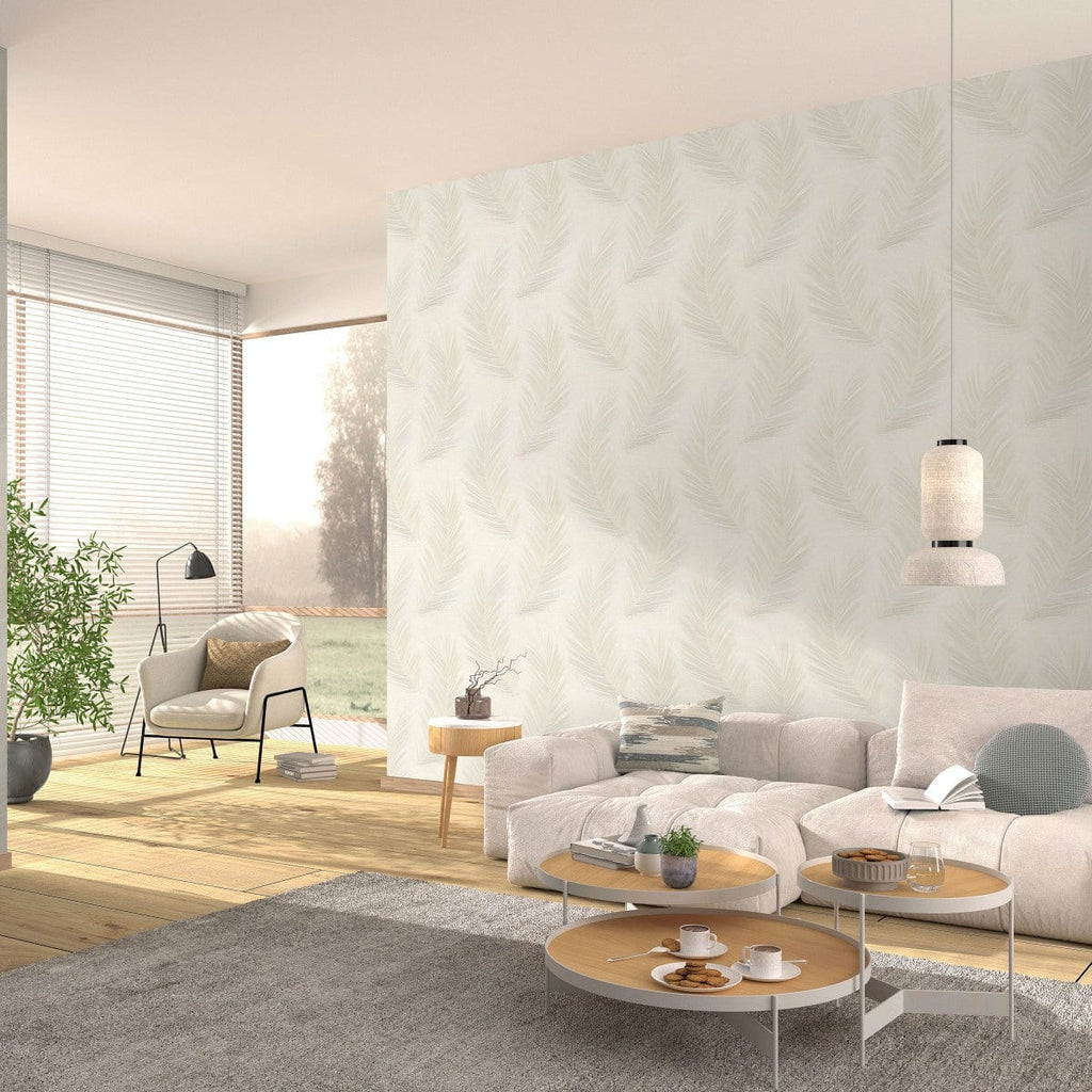 Erismann tapetes ar lielām lapām krēmkrāsā 4005722