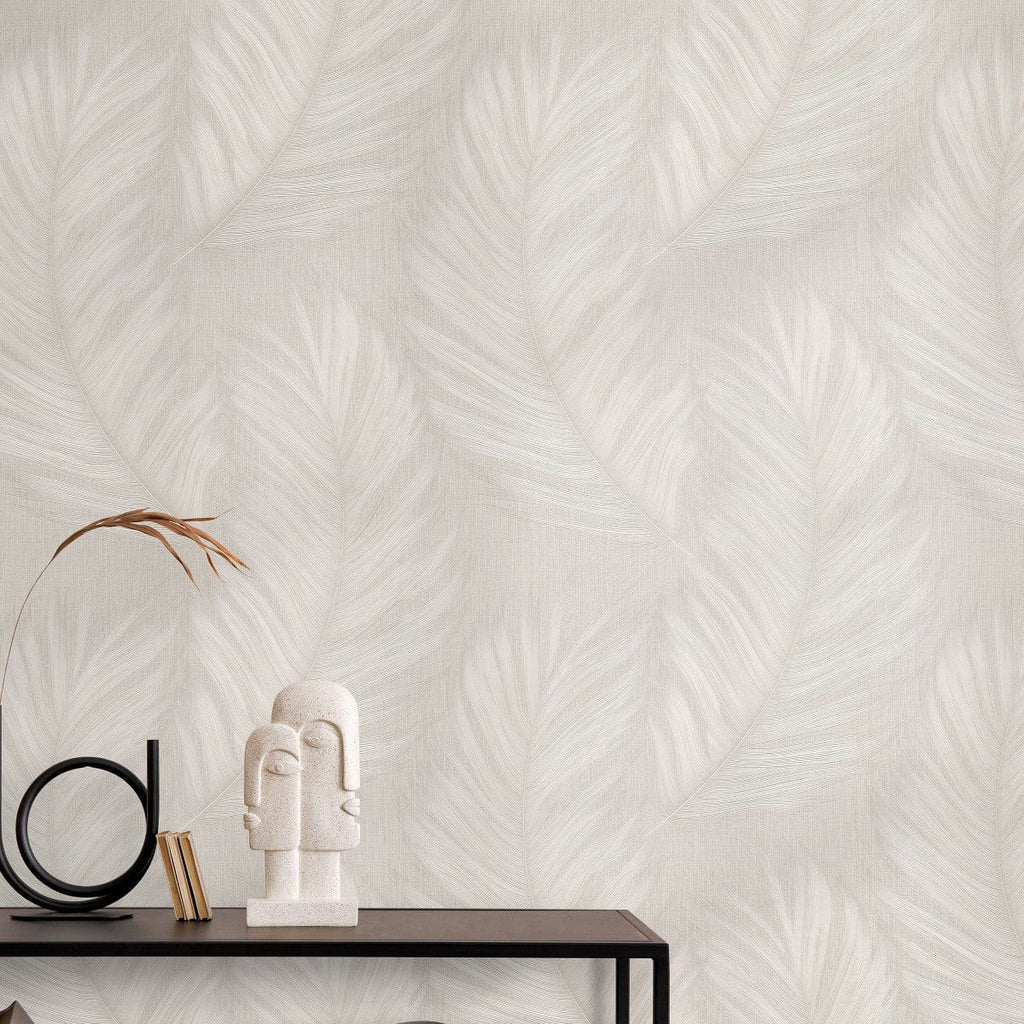 Erismann tapetes ar lielām lapām taupe krāsā 4005765