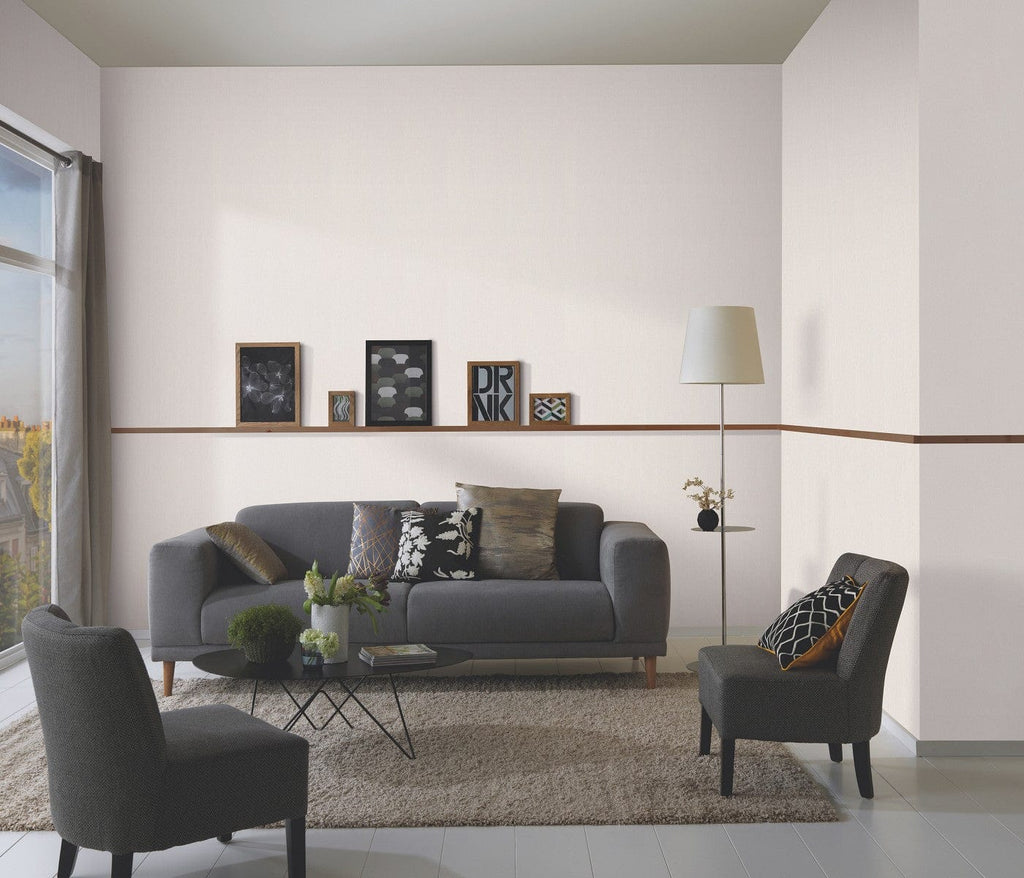 Stilīgas krēmkrāsas tapetes ar līniju dizainu un mirdzumu, 3730052, viesistabai - interjers 2