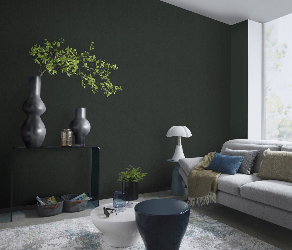 Melnas tapetes ar modernu tekstūru un ātru piegādi, 3730023, viesistabai - interjers 2