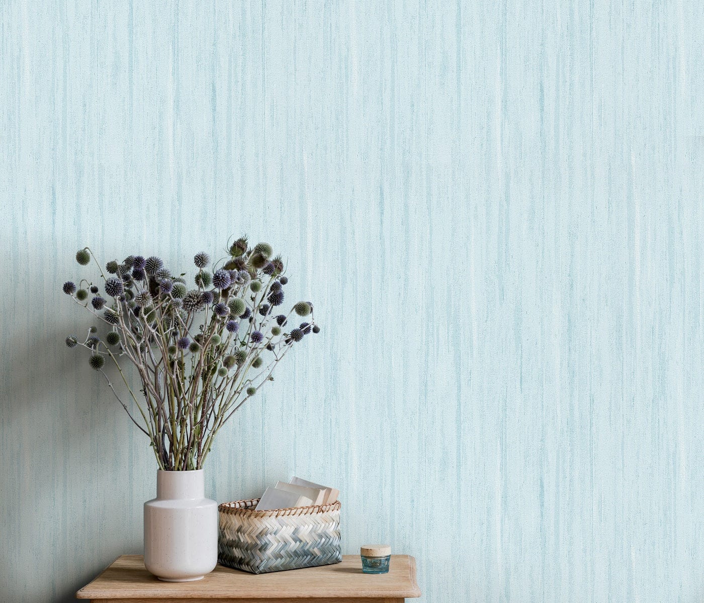 Matētas tapetes ūdens zilā tonī mierīgai un izsmalcinātai videi, 3740032, galerija 2