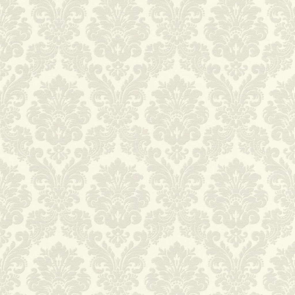 Baroka stila ornamenta tapetes, baltā krāsā, RASCH, 570519, Trianon XIII