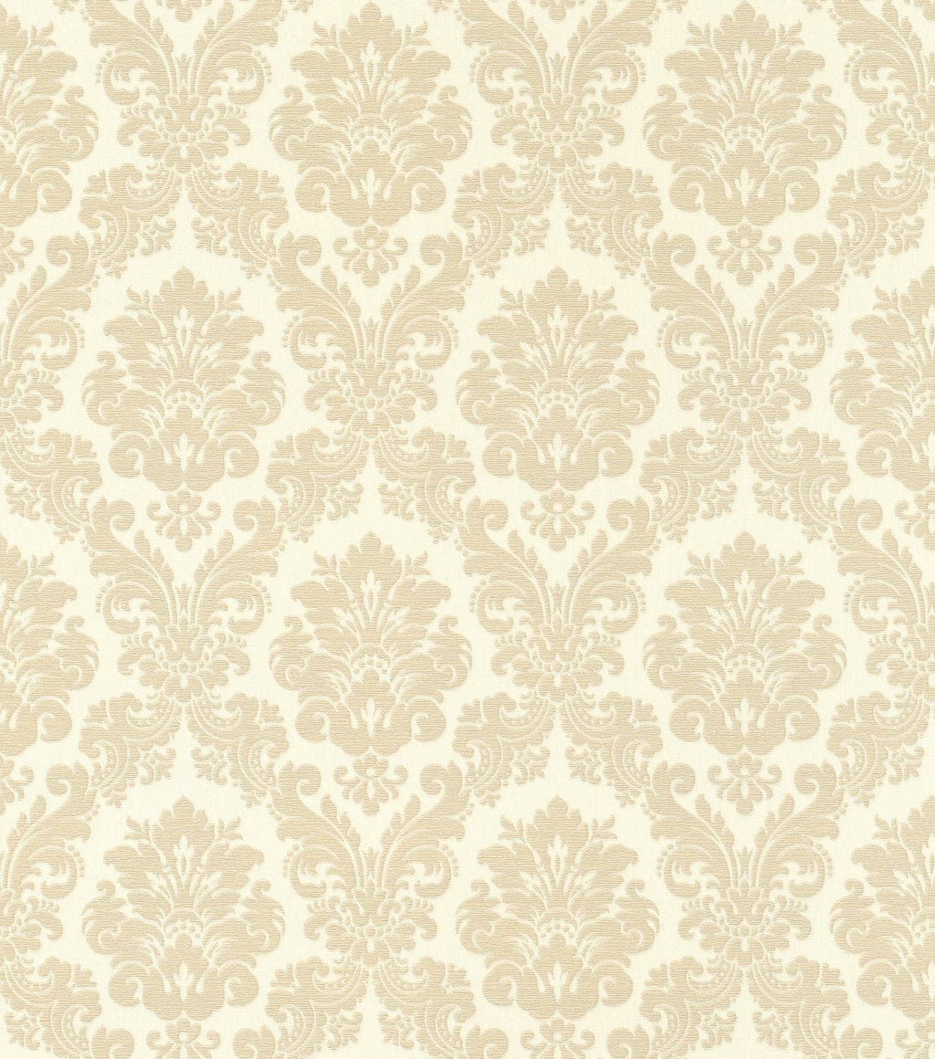 Baroka stila ornamenta tapetes, bēša un zelta krāsā, RASCH, 570526, Trianon XIII