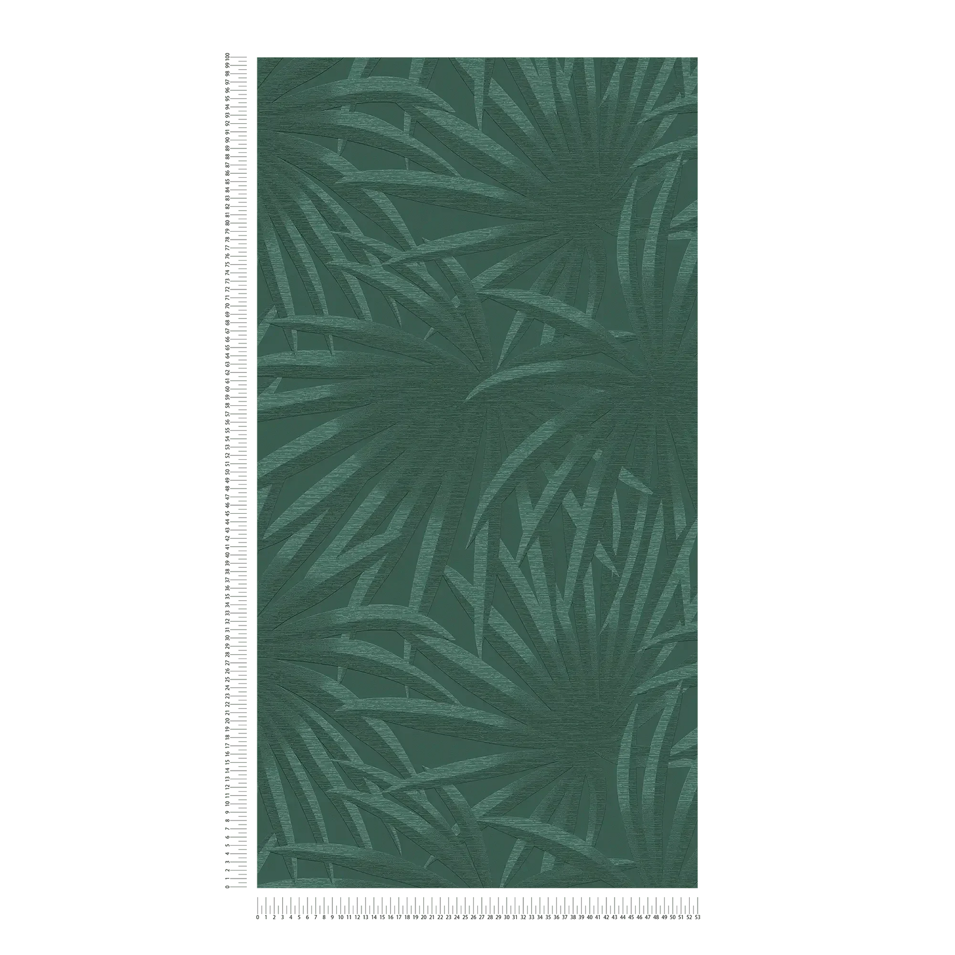 Zaļas tapetes ar palmu rakstu dabas iedvesmotam interjeram un mieram