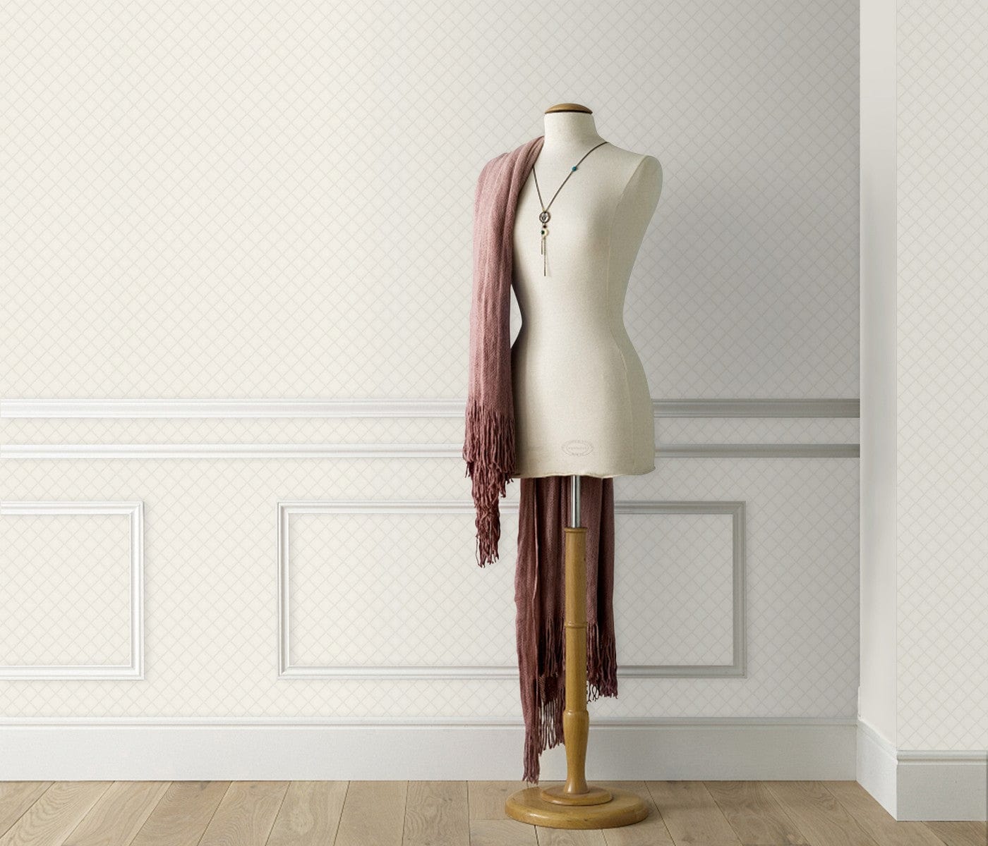 Tapetes ar stepētu polsterējuma rakstu krēmkrāsā mājīgai atmosfērai, 3731446, viesistabai - interjers 3