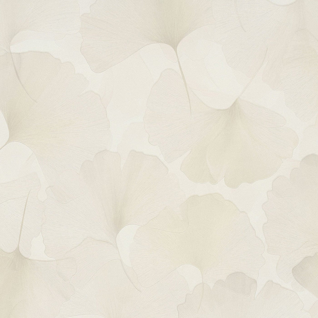 Erismann tapetes ar smalkām ginkgo lapām krēmkrāsā 3774746