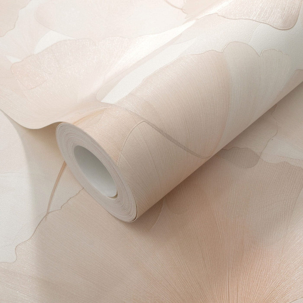 Erismann tapetes ar smalkām ginkgo lapām rozā krāsā 3774735