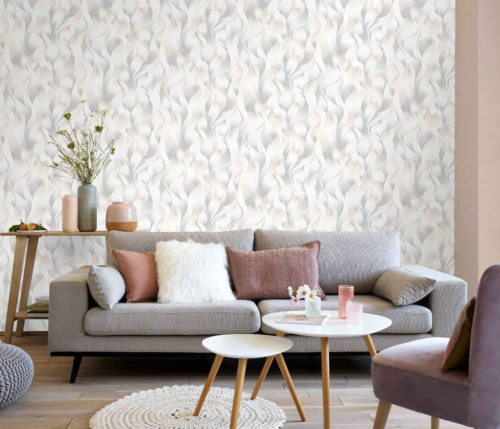 Pelēkas tapetes ar smalkām līnijām un metālisku efektu modernam interjeram, 3710776, gaumīgs interjers 3